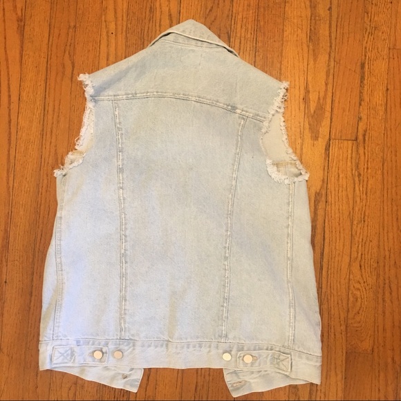 French Connection Bejeweled Denim Vest - xs - Picture 5 of 6